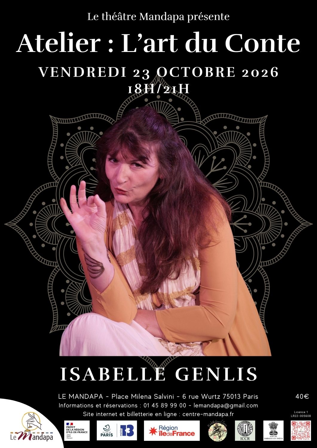 Atelier : L’Art du Conte

Isabelle Genlis