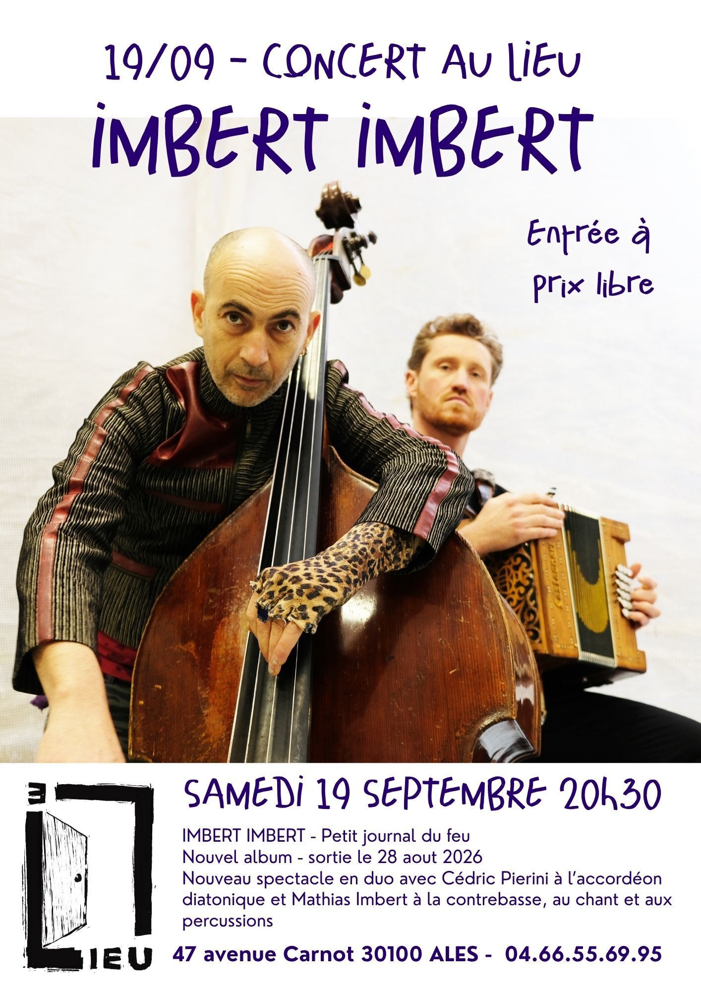IMBERT IMBERT en concert au Lieu à Alès