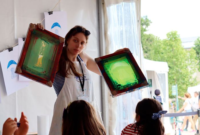 Atelier sérigraphie avec Amélie !