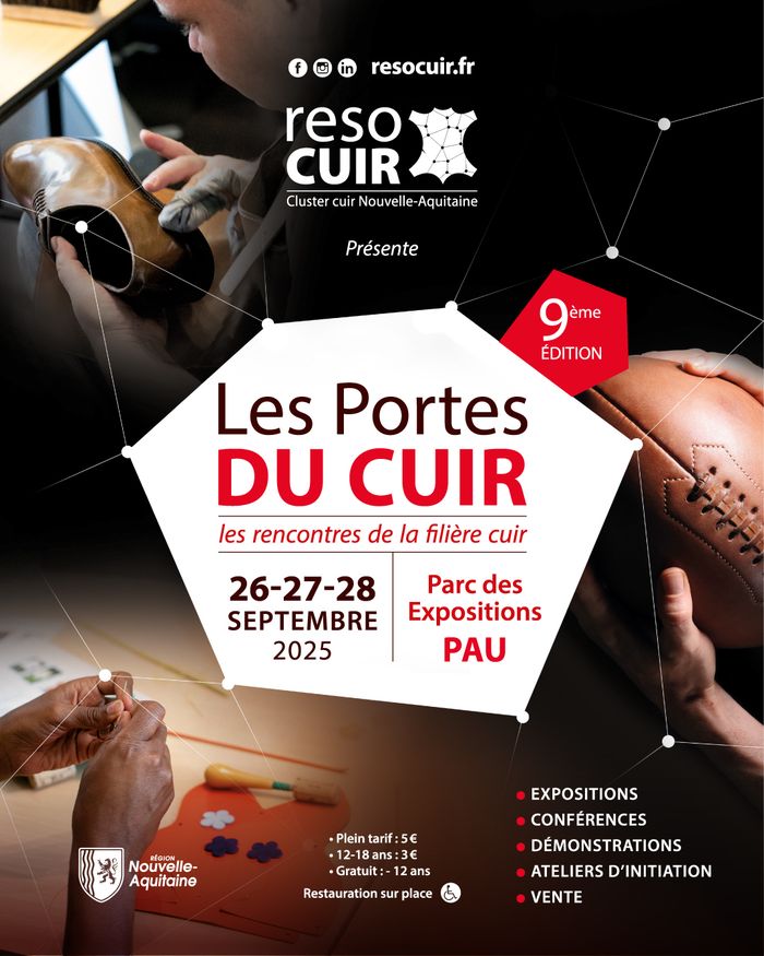 Venez plonger dans l'univers fascinant de la filière cuir ! Ses métiers, ses artisans et entreprises, ses formations ... de nombreuses animations vous attendent autour du cuir !