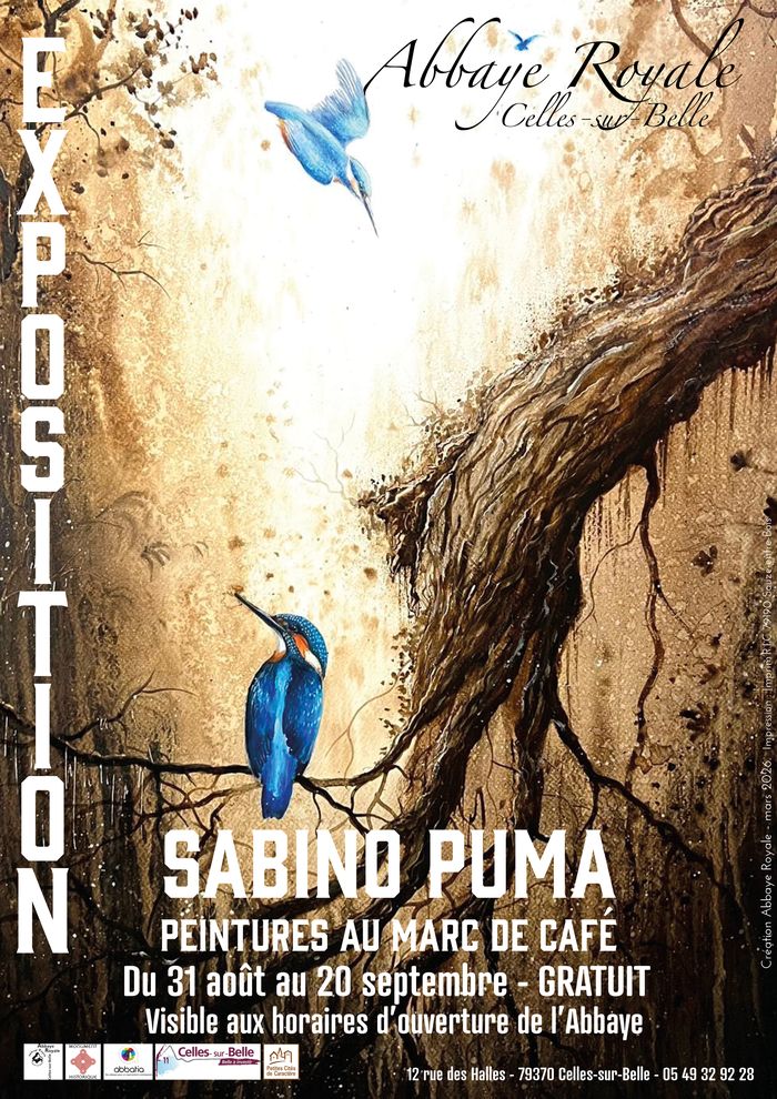 Exposition des peintures au marc de café de Sabino Puma