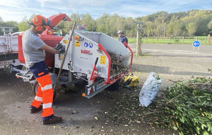 Broyage de déchets verts