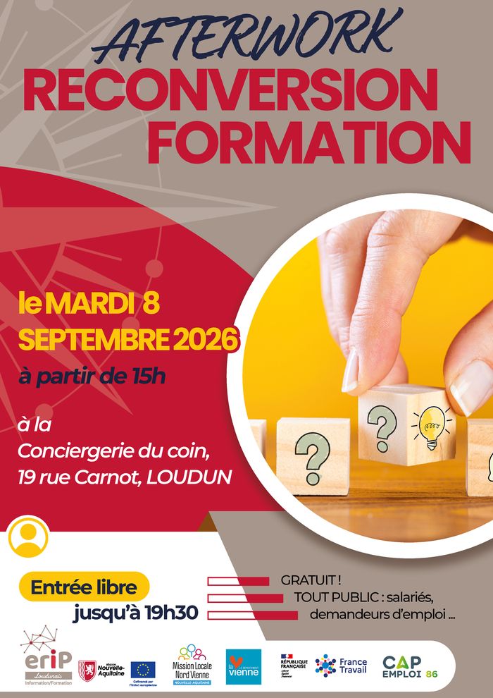 L'ERIP et ses partenaires organisent un afterwork reconversion formation
