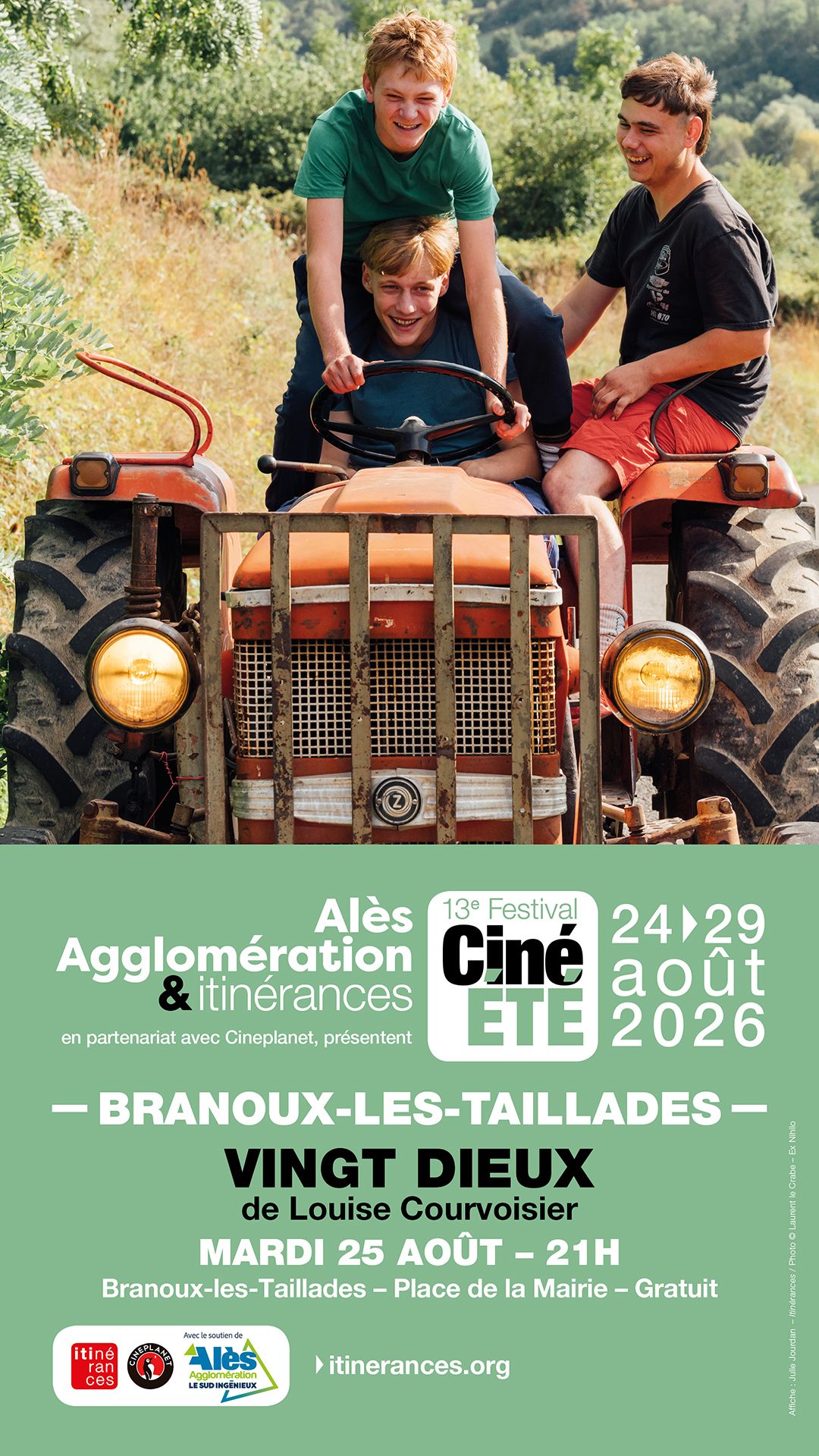 Projection en plein-air à Branoux-les-Taillades