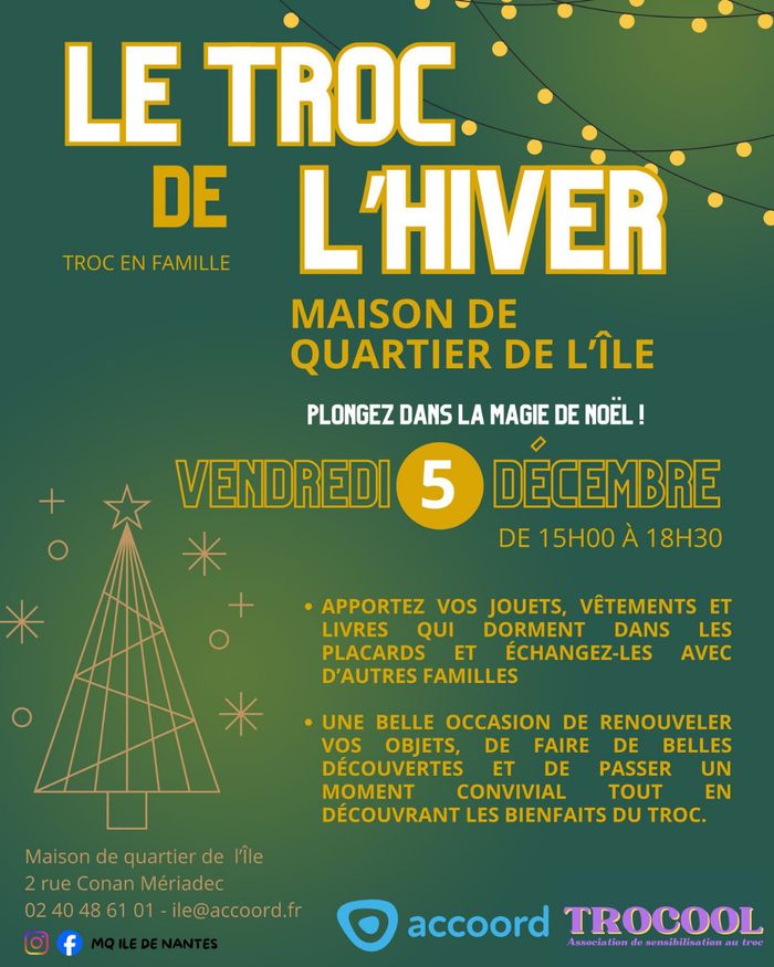 Troc de l'hiver à la Maison de Quartier de l'île