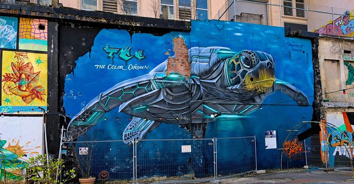 Fresque participative sur le thème de la mer