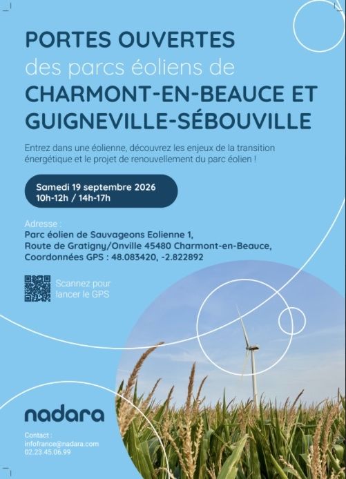 PORTES OUVERTES - des parcs éoliens de Charmont-en-Beauce et Guigneville-Sébouville