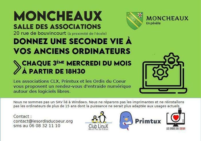Rendez-vous d'entraide numérique à Moncheaux