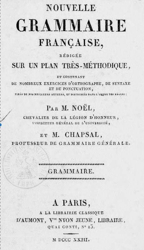 Conférence : L'enseignement en France au XIXe siècle, le cas de la langue française