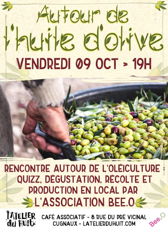 Atelier du Huit - Bouchées doubles autour de l'huile d'olive