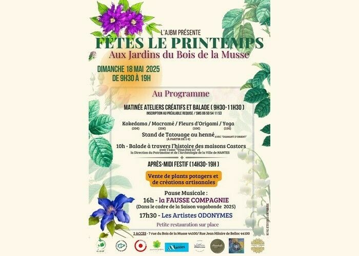 Fêtes le Printemps aux Jardins du Bois de la Musse