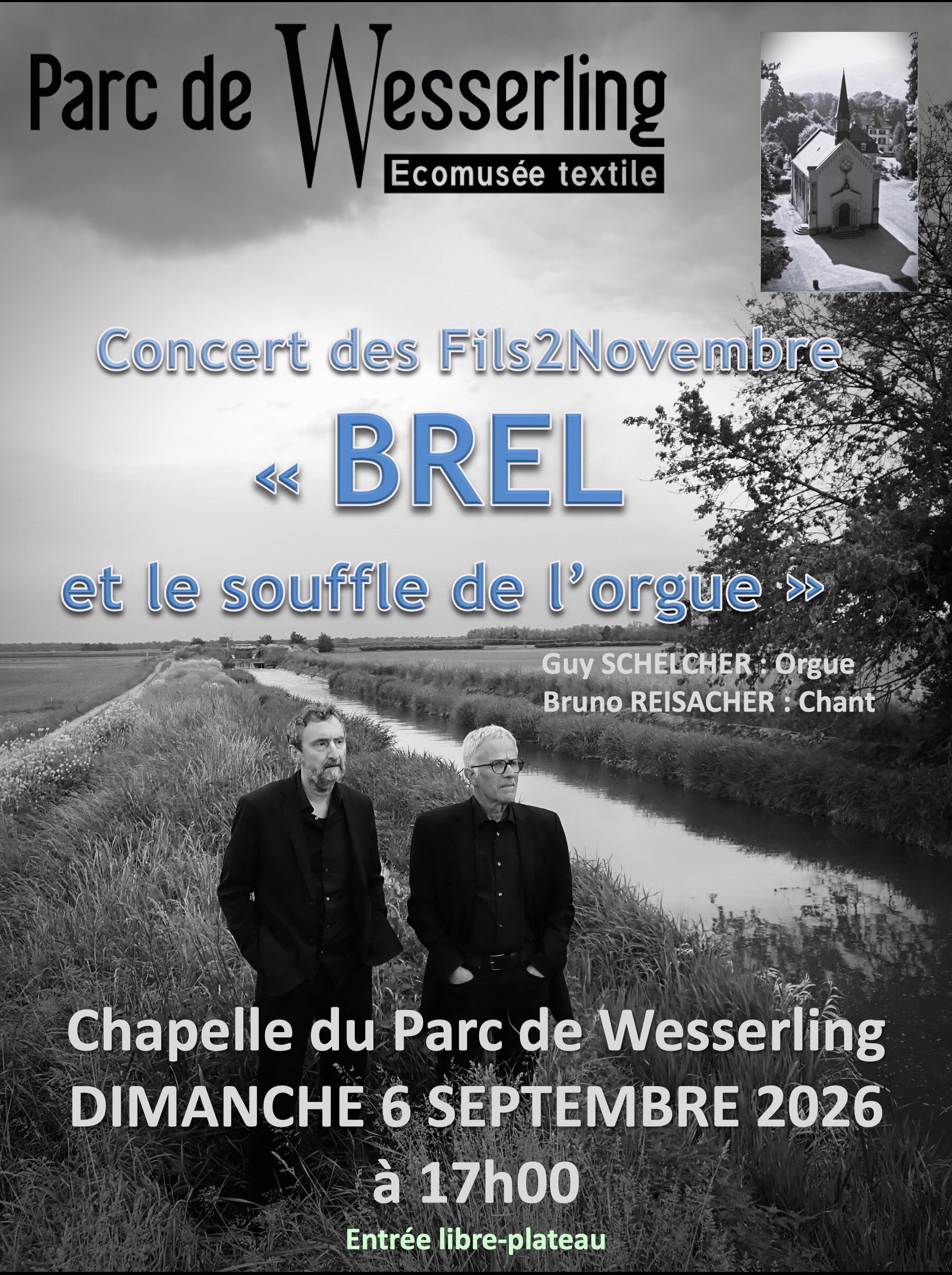 Concert des Fils2Novembre " BREL et le souffle de l'orgue"
