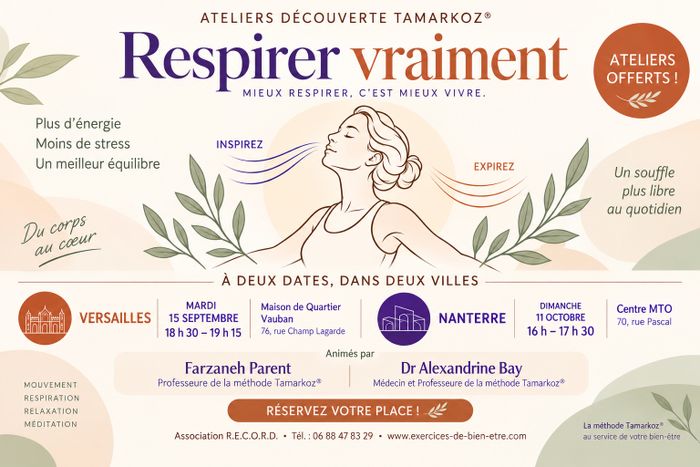 Beaux moments de bien-être à travers les exercices et l'éclairage du Dr Alexandrine Bay sur la respiration qui nous a ouvert les portes d’une meilleure connaissance de notre capacité énergétique.