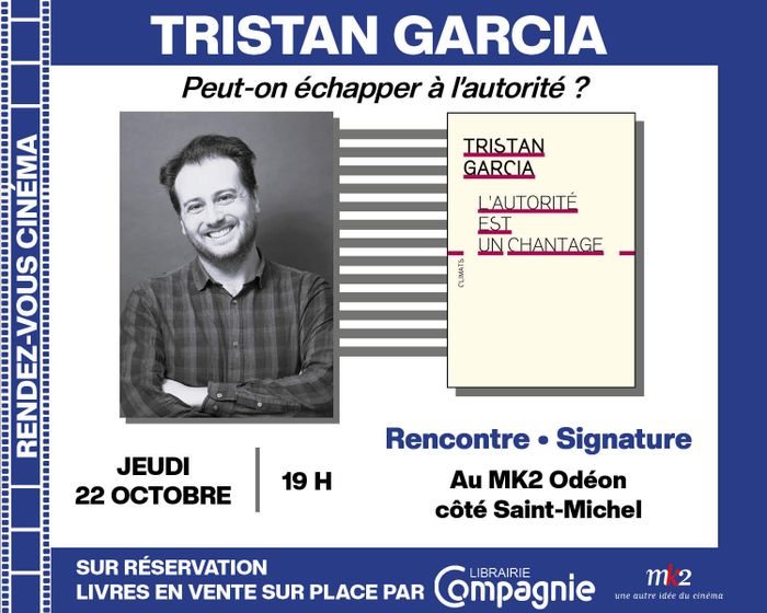 Film event with Tristan Garcia at MK2 Odéon (St Michel side)