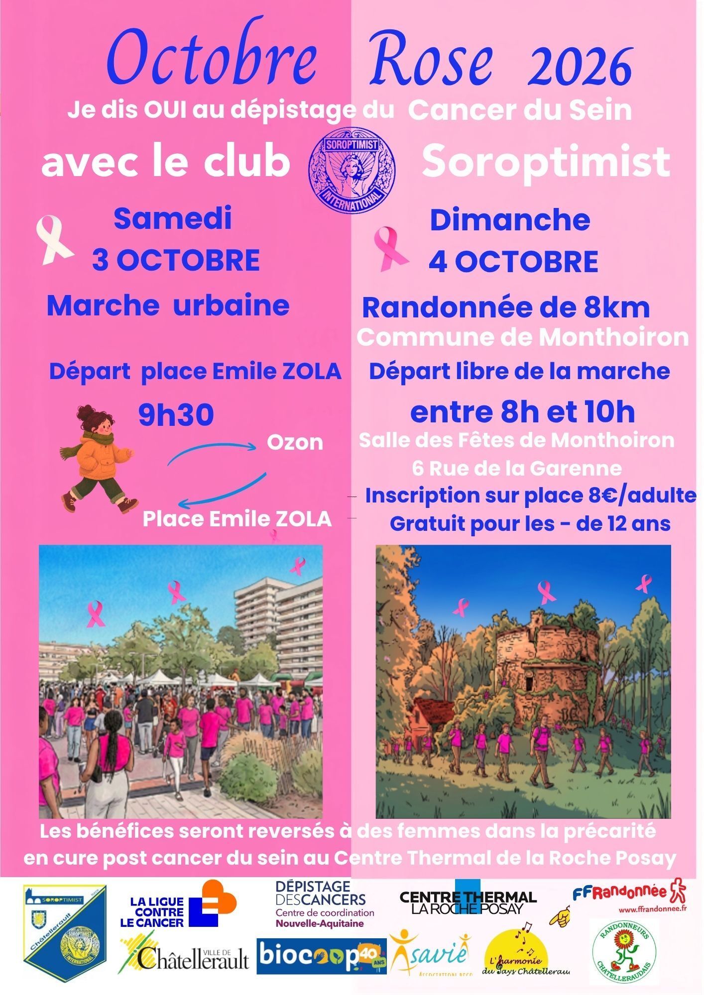 Je dis OUI au dépistage du cancer du sein avec le club SOROPTIMIST