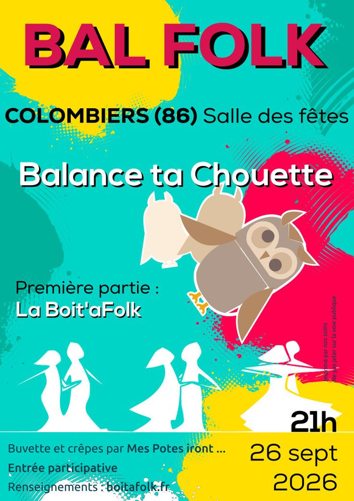Affiche — Bal folk avec le groupe "Balance ta Chouette"