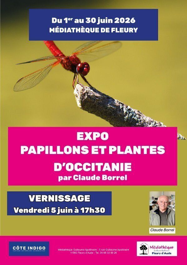 Vernissage  "Papillons & Plantes d'Occitanie" de Claude Borrel