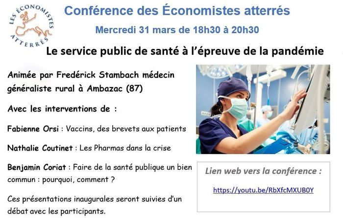 (conférence) Le service public de santé à l’épreuve de la pandémie : Enseignements et perspectives