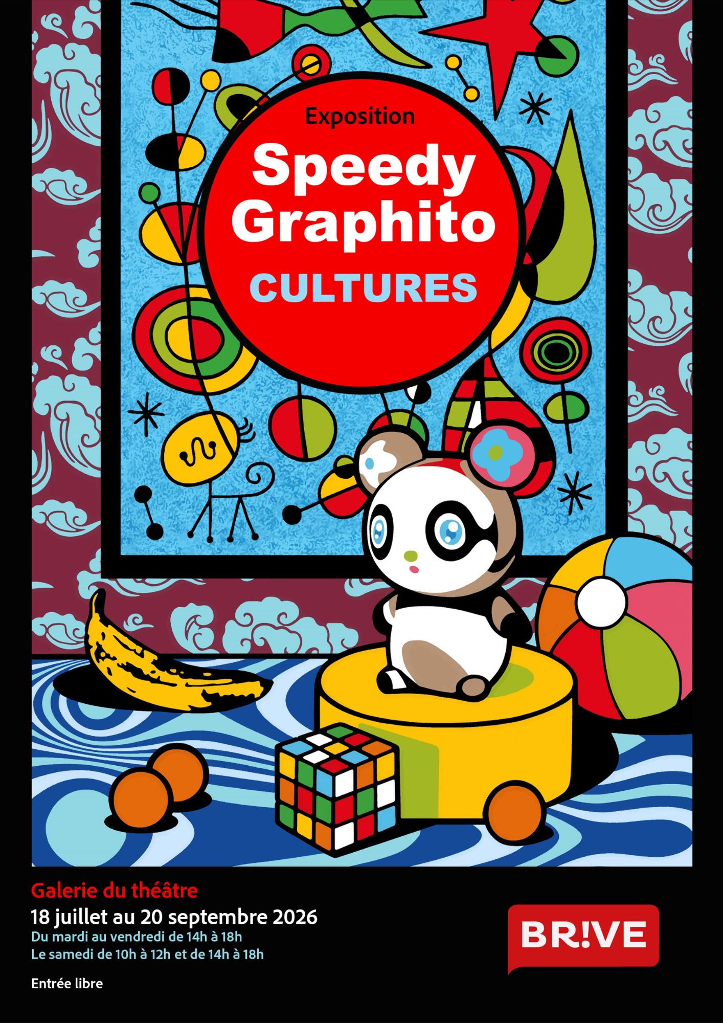 Visite libre de l'exposition "Cultures - oeuvres de Speedy Graphito"