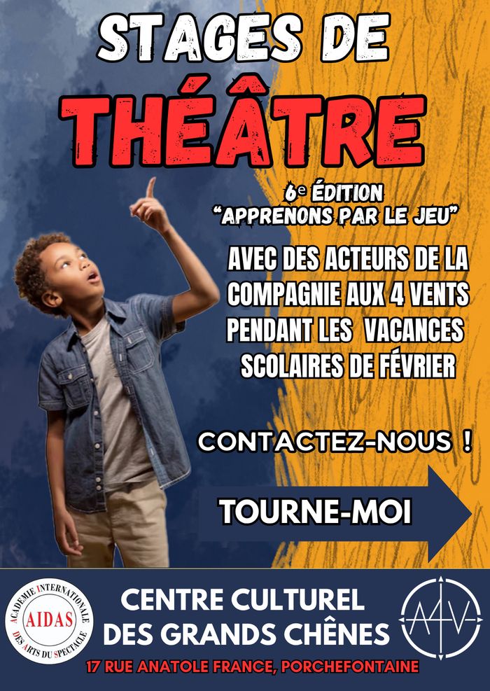 Stages de théâtre pendant les vacances scolaire de février
