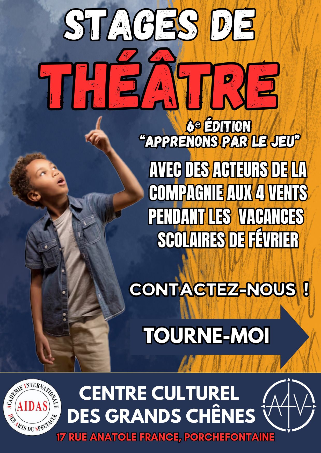 Stages de théâtre pendant les vacances scolaire de février