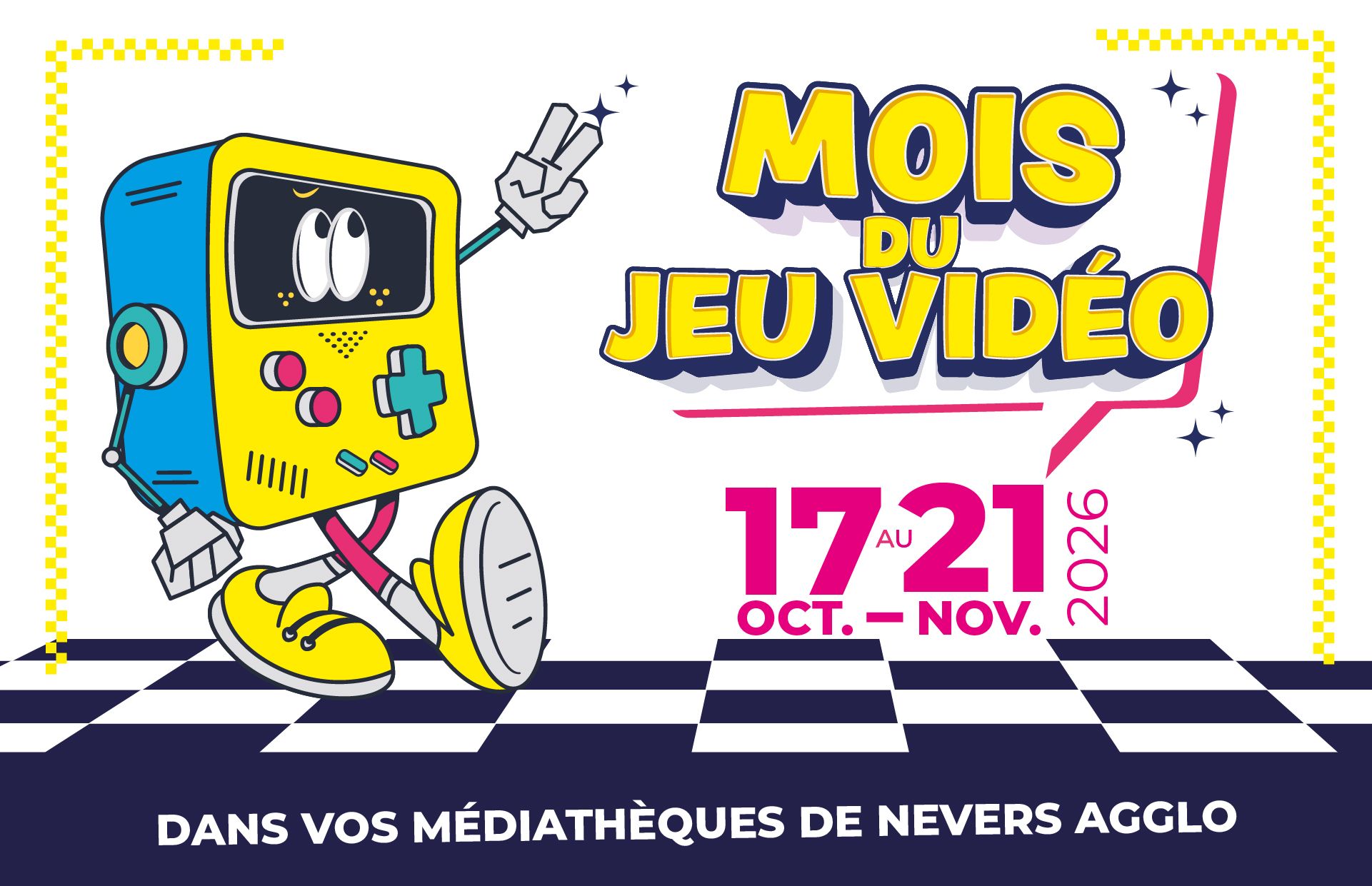 Du 17 octobre au 21 novembre 2026, les médiathèques de Nevers
Agglomération organisent la 6ème édition du Mois du Jeu Vidéo.
