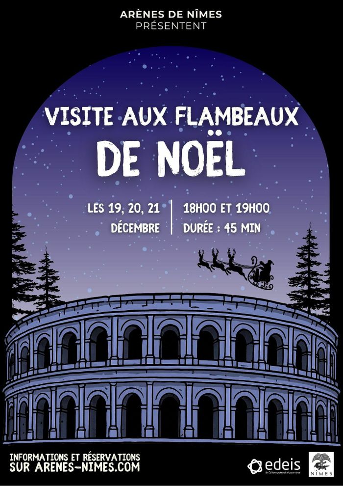 Visite aux flambeaux de Noël : Quand la magie éclaire l'amphithéâtre de Nîmes