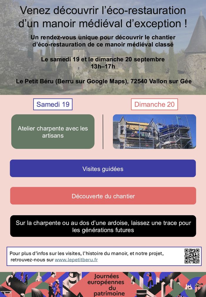 Découvrir le chantier d’éco-restauration du manoir du Petit Béru
