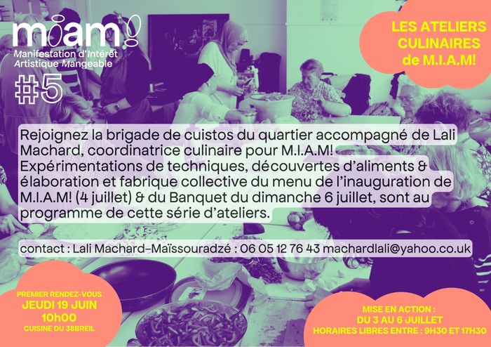 Les Ateliers culinaires de M.I.A.M!#5