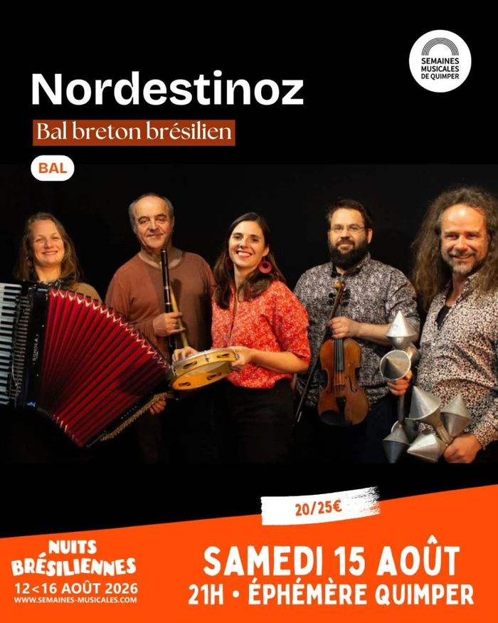 Affiche — Nordestinoz et Bel Air do forro aux semaines musicales Quimper
