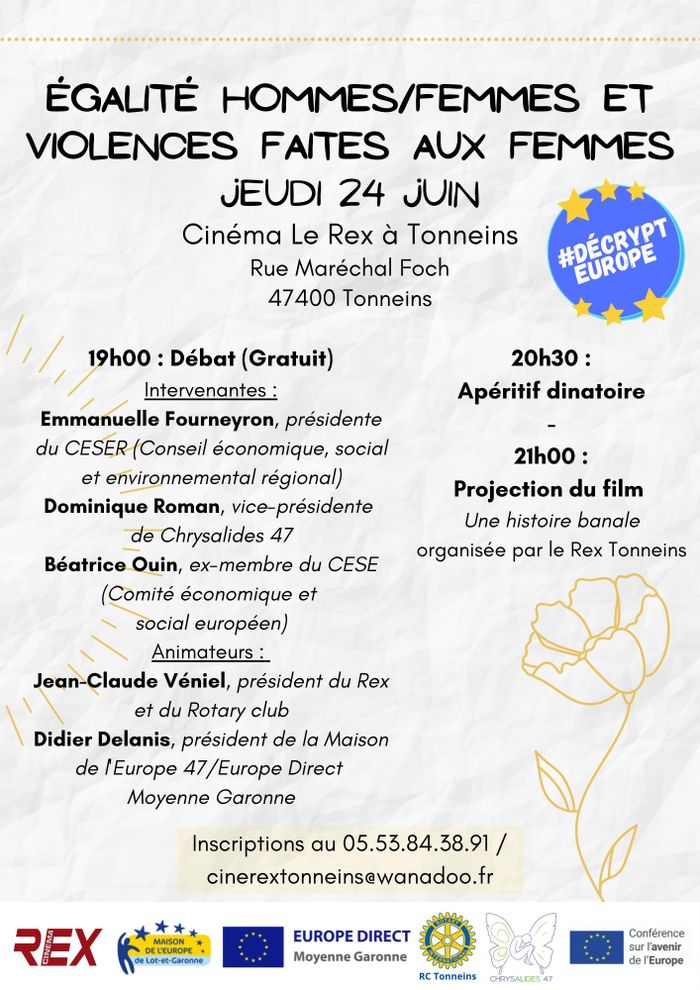 Ciné-débat : égalité hommes/femmes et violences faites aux femmes