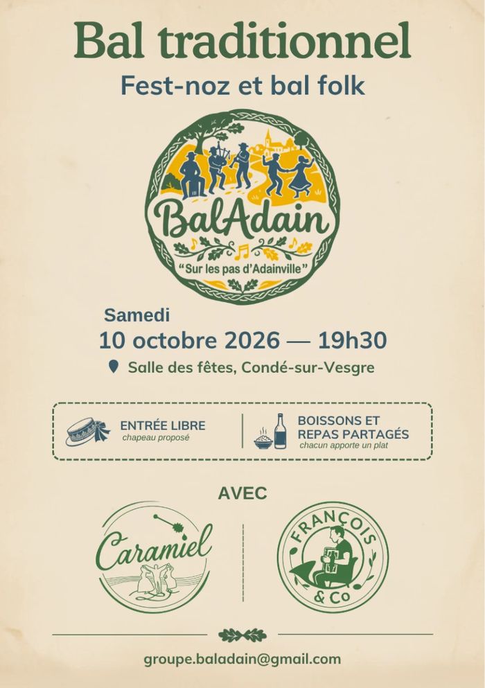 Affiche — Baladain - Fest-noz et bal folk