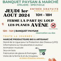 Fêtons la bio à la ferme ! Le jeudi 1er août de 10h à 18h à la ferme La Part du Loup à Avène. 🎉🍃🌺🐑