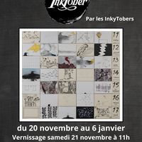 Exposition des productions (photos, dessins, textes) du groupe InkyTober à la bédéthèque