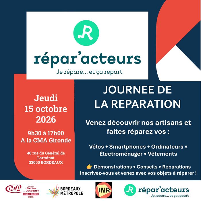JOURNÉE DE LA RÉPARATION DU JEUDI 15 OCTOBRE 2026
