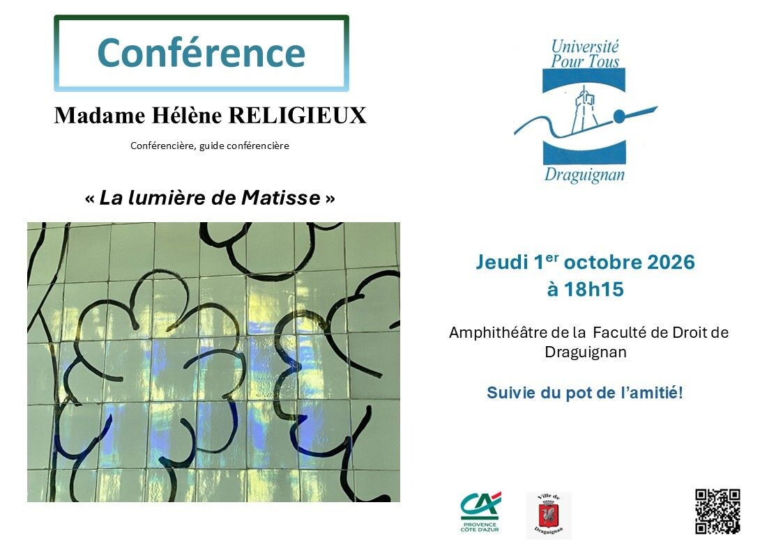 Conférence - La lumière de Matisse