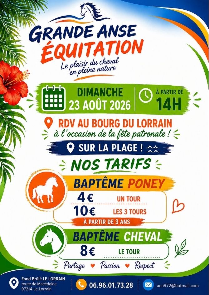GRANDE ANSE ÉQUITATION " Le plaisir du cheval en pleine nature"