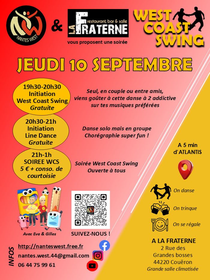 Initiations West Coast Swing & Line Dance + Soirée WCS