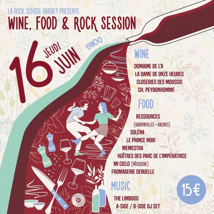 Wine, Food & Rock Session à la Rock School Barbey