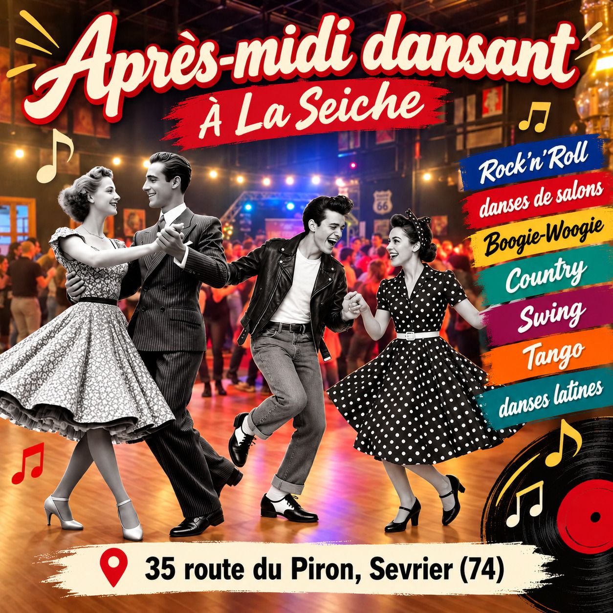 Soirée et après-midi dansant à la Seiche Sevrier (Annecy, 74)