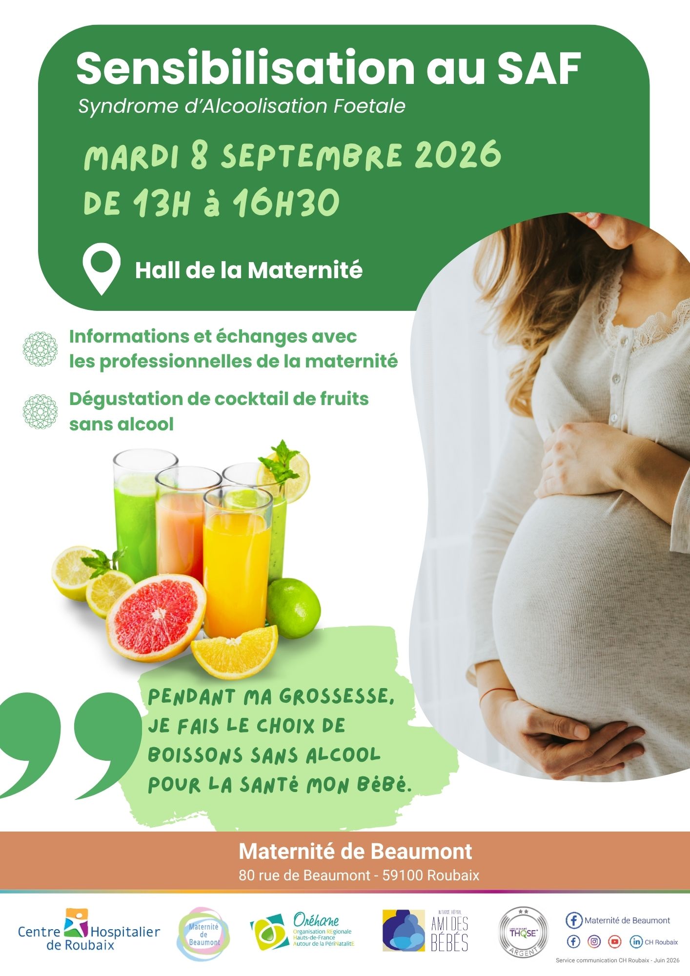 Sensibilisation au syndrome d'alcoolisation foetale