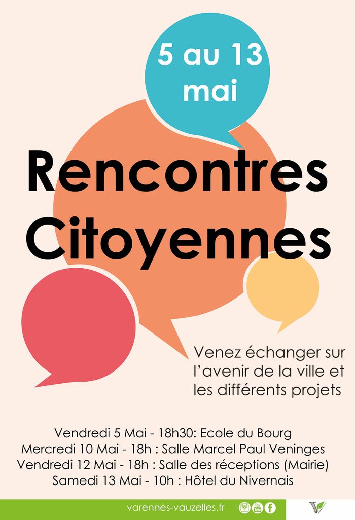 Rencontres citoyennes - Du 5 au 13 mai