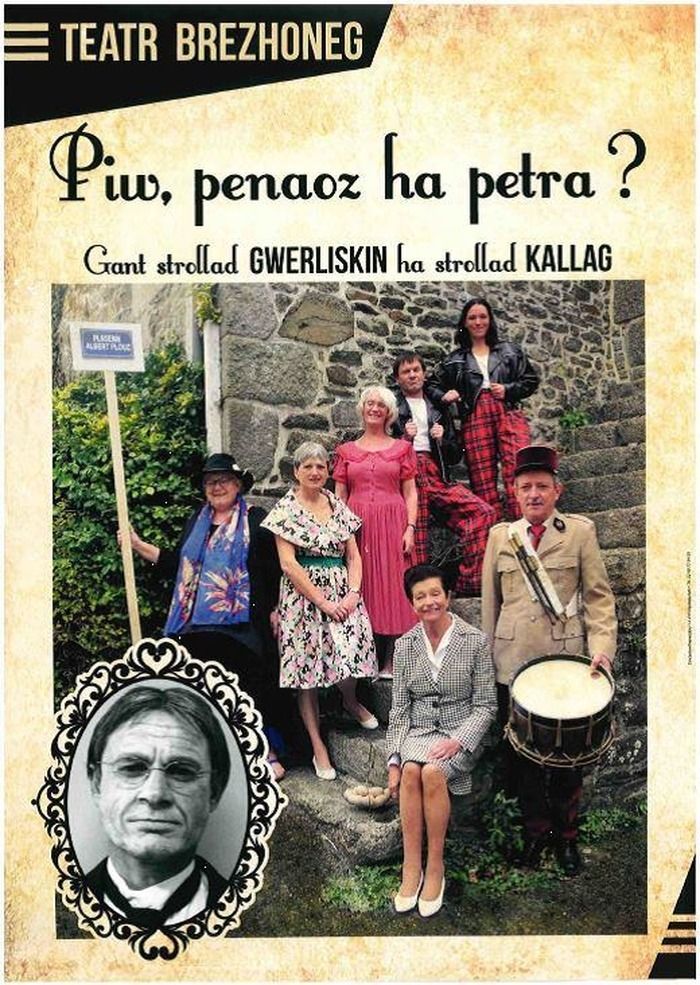 Pièce de théâtre "Piw, penaoz ha petra ?" avec Strollad Kallag et Strollad Gwerliskin