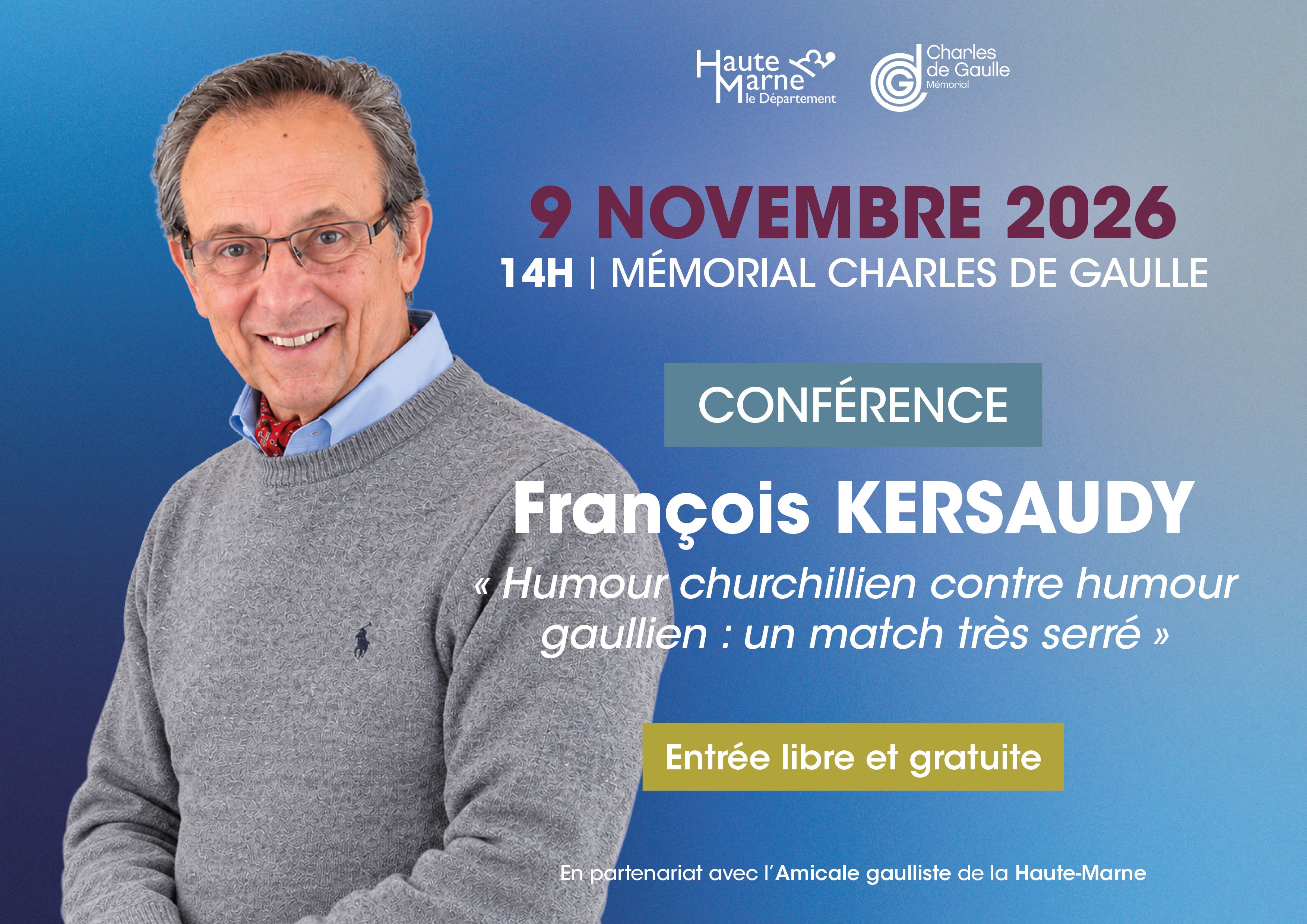 François KERSAUDY Lecture - 9 novembre 2026