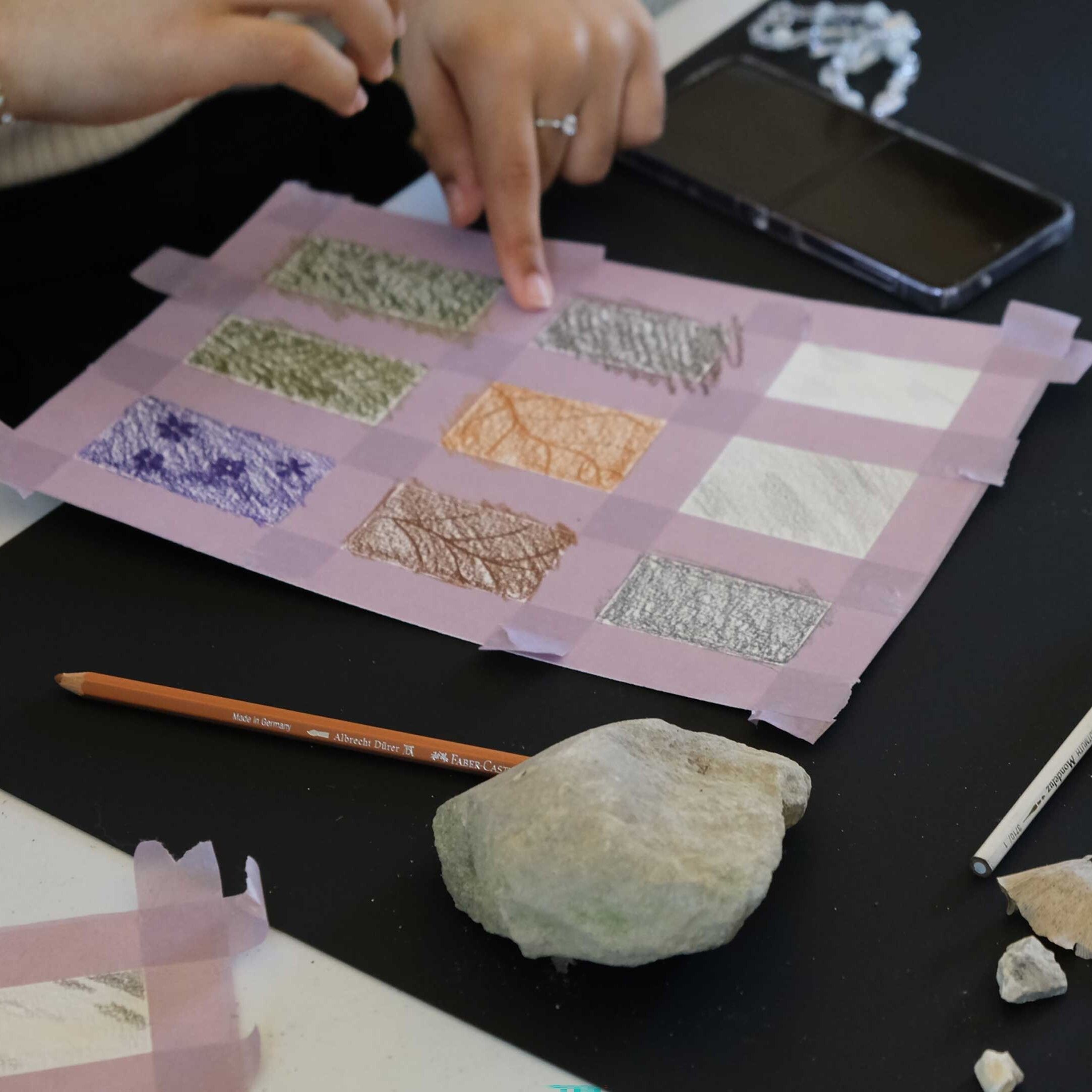 Atelier chromatique du parc en famille "Nuancier sensible"