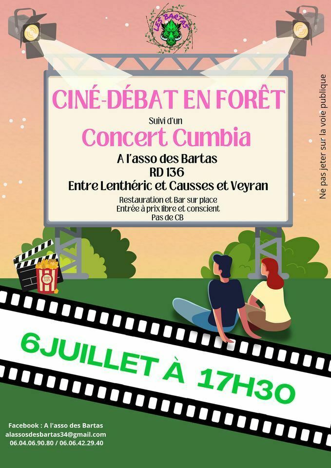 Ciné débat en forêt suivi d'un concert cumbia