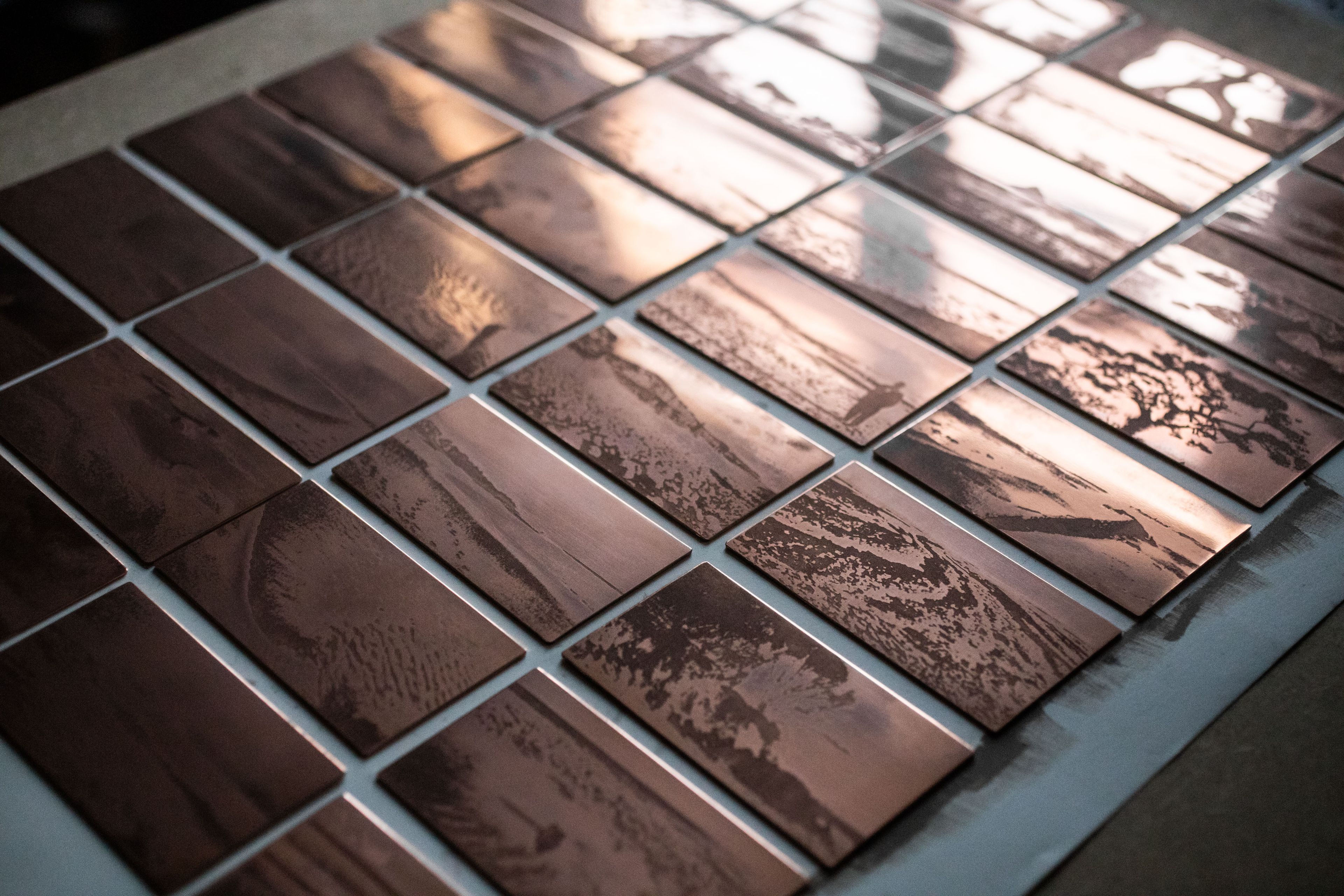Visite atelier d'héliogravure sur cuivre