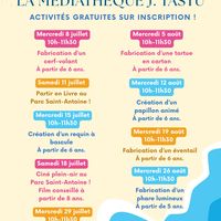 Programme des ateliers d'été