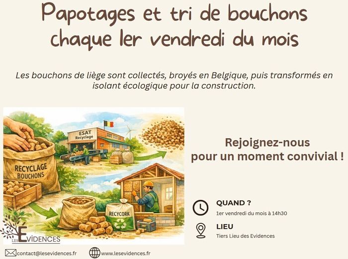 Papotages et tri de bouchons