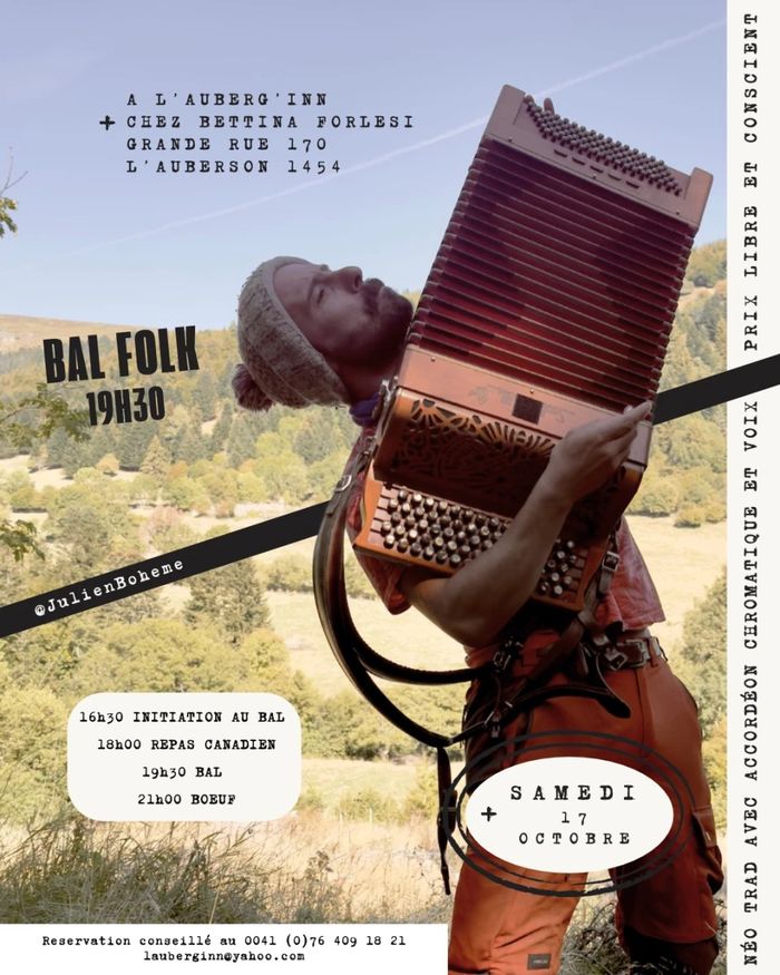 bal folk avec julien boheme à l'Auberg'Inn